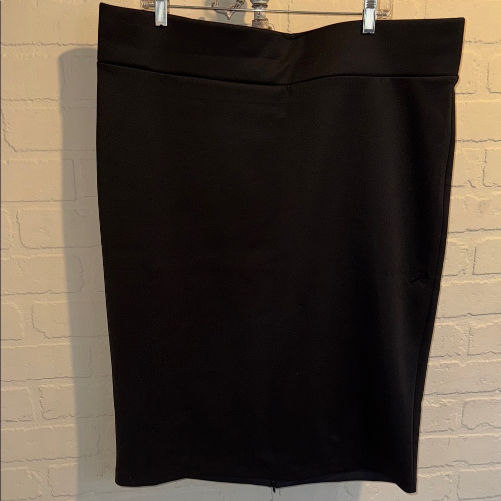 Eloquii Elegant Black Pencil Skirt size 20 thick elastic waistband stretch